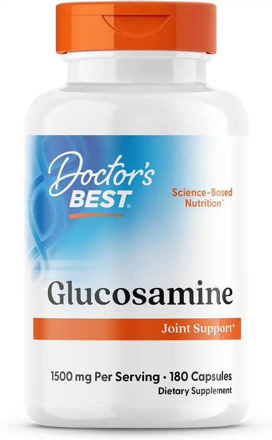 Doctor's BEST Glucosamine Supplement for Men & Women, Non GMO, 180 Caps
