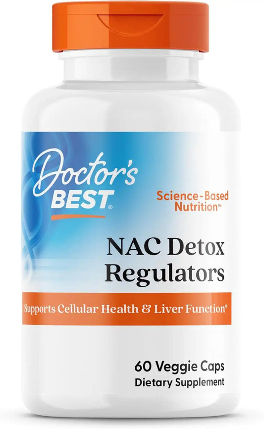 Doctor's Best NAC Detox Regulators Supplement for Men & Women, 60 Veg Caps