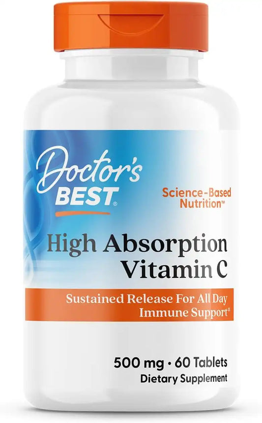 Doctor's Best Vitamin C 500mg with Bioflavonoids, Gluten Free, 60 Tablets
