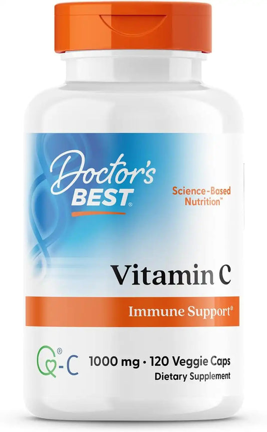 Doctor's BEST Vitamin C 1000mg Supplement, for Men & Women, 120 Veg Caps