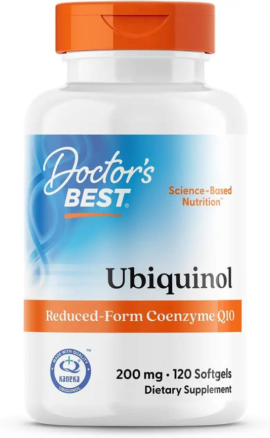 Doctor's BEST Kaneka Ubiquinol 200 mg Supplement, Non GMO, 120 Softgels