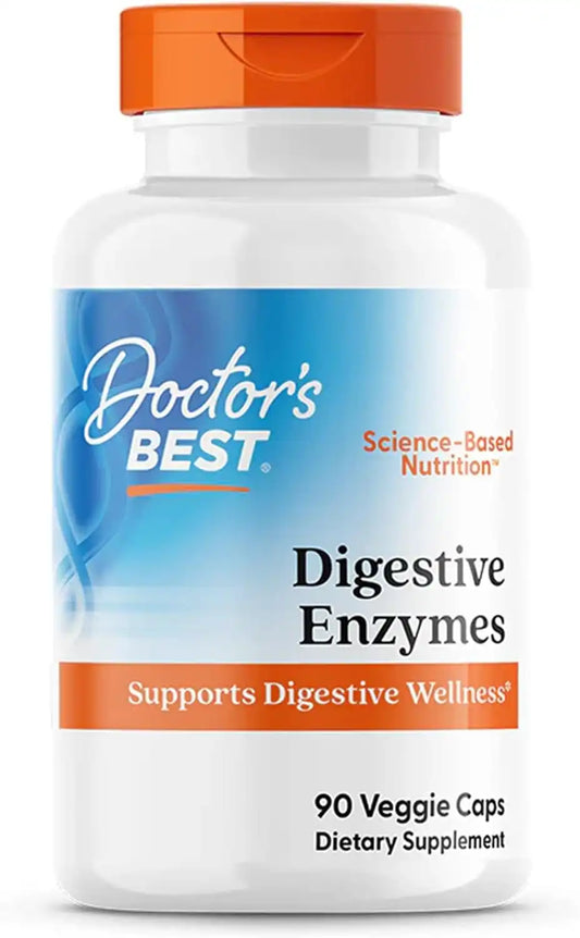 Doctor's Best Digestive Enzymes Supplement, Digestion, 90 Veg Caps (2 Pack)