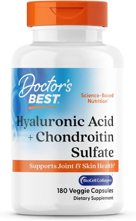 Doctor's Best Hyaluronic Acid with Chondroitin Sulfate, 180 Veg Caps