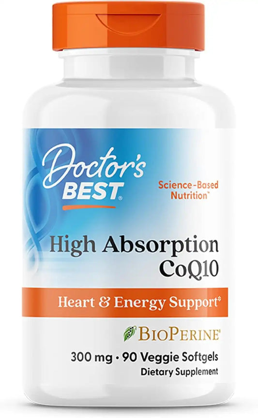 Doctor's BEST High Absorption CoQ10 300mg with BioPerine, 90 Veg Softgels