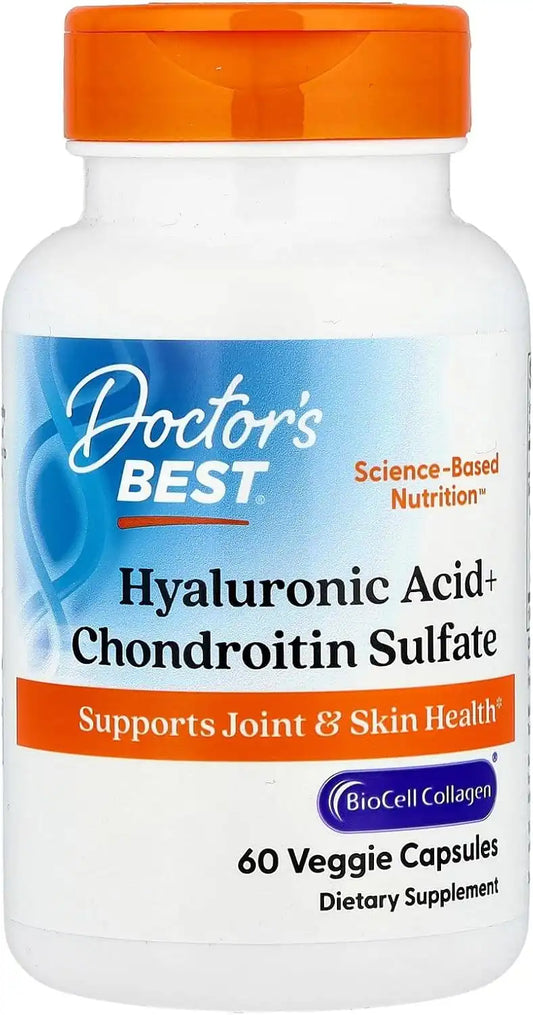Doctor's Best Hyaluronic Acid with Chondroitin Sulfate, 60 Veg Caps