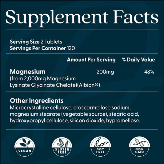 Doctor's Best High Absorption Magnesium Glycinate Lysinate, 240 Count