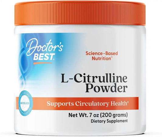 Doctors Best L-Citrulline Powder, Nitric Oxide Metabolism Support, 7 oz
