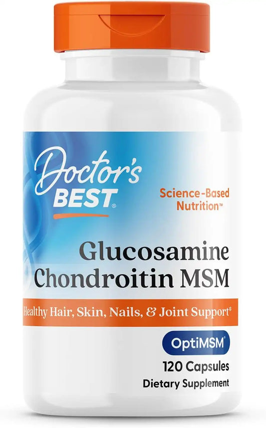 Doctor's BEST Glucosamine Chondroitin MSM, Non GMO, 120 Capsules