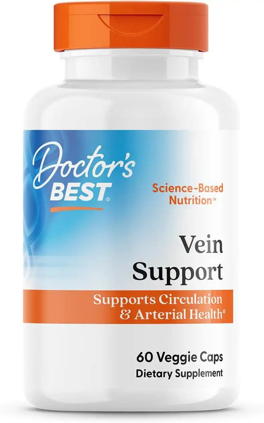 Doctor's Best Vein Support Supplement, for Men & Women, Vegan, 60 Veg Caps