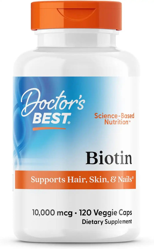 Doctor's Best Biotin Vitamin Supplement 10000 mcg, 120 Veg Caps