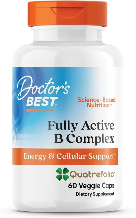 Doctor's Best Fully Active Vitamin B Complex Supplement, 60 Veggie Capsules