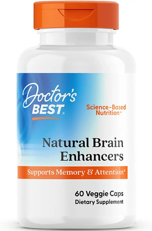 Doctor's BEST Natural Brain Enhancers, Gluten Free, 60 Ct Veg Caps
