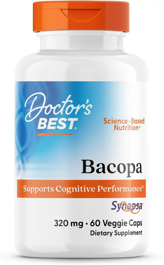 Doctor's BEST Bacopa Capsules, Memory & Focus Support, Vegan, 60 Veg Caps