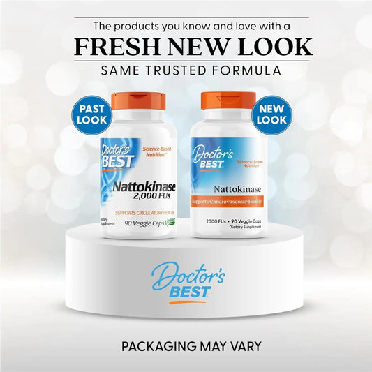 Doctor's Best Nattokinase 2000 FU Supplement, for Men & Women, 90 Veg Caps
