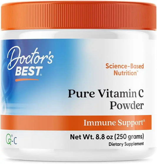 Doctor's Best Pure Vitamin C Powder (as Q-C Ascorbic Acid), Non-GMO, 8.8 oz