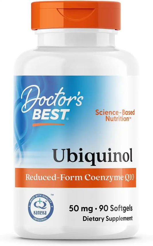Doctor's Best Kaneka Ubiquinol 50 mg Supplement, Non GMO, 90 Softgels