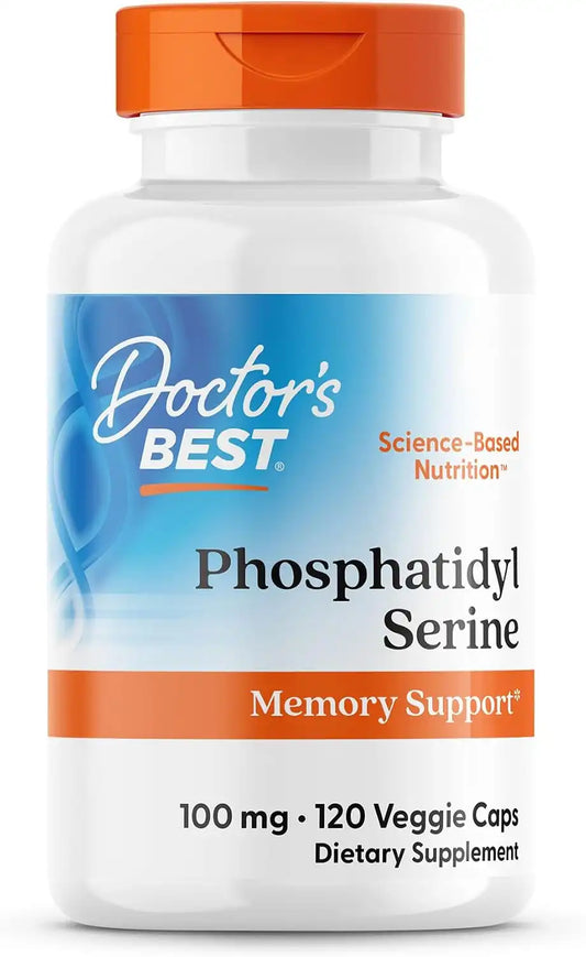 Doctor's BEST Phosphatidylserine Supplement 100 mg, Vegan, 120 Veg Caps