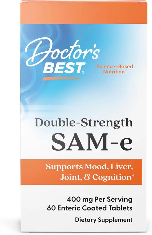 Doctor's Best SAM-e Double Strength Supplement, 60 Enteric Coated Tablets