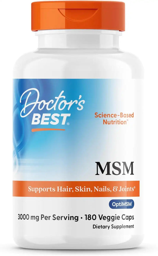 Doctor's BEST MSM Supplement Capsules for Men & Women, 180 Caps