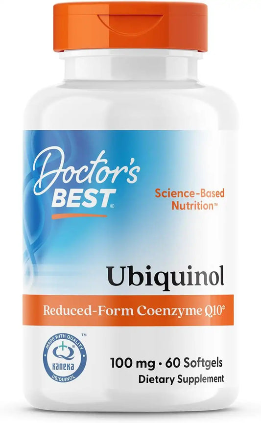 Doctor's Best Kaneka Ubiquinol 100 mg Supplement, Non GMO, 60 Softgels