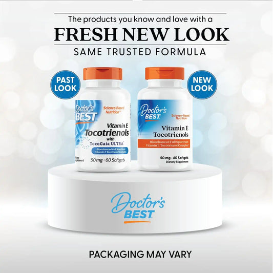 Doctor's Best Vitamin E Tocotrienols Complex Supplement, 60 Softgels