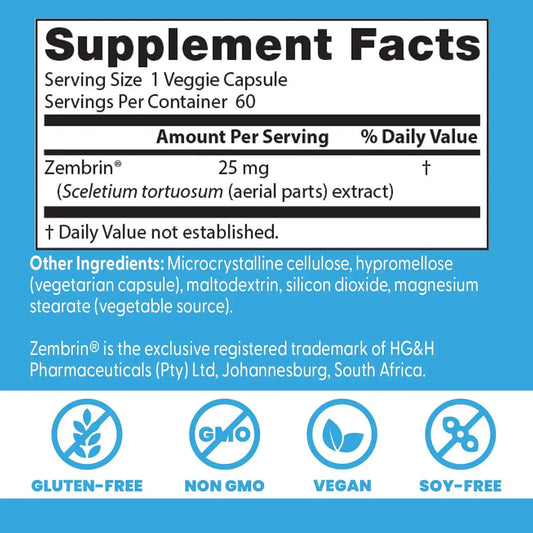 Doctor's Best Calm-Z, for Men & Women Calm & Focus Support, 60 Veg Caps