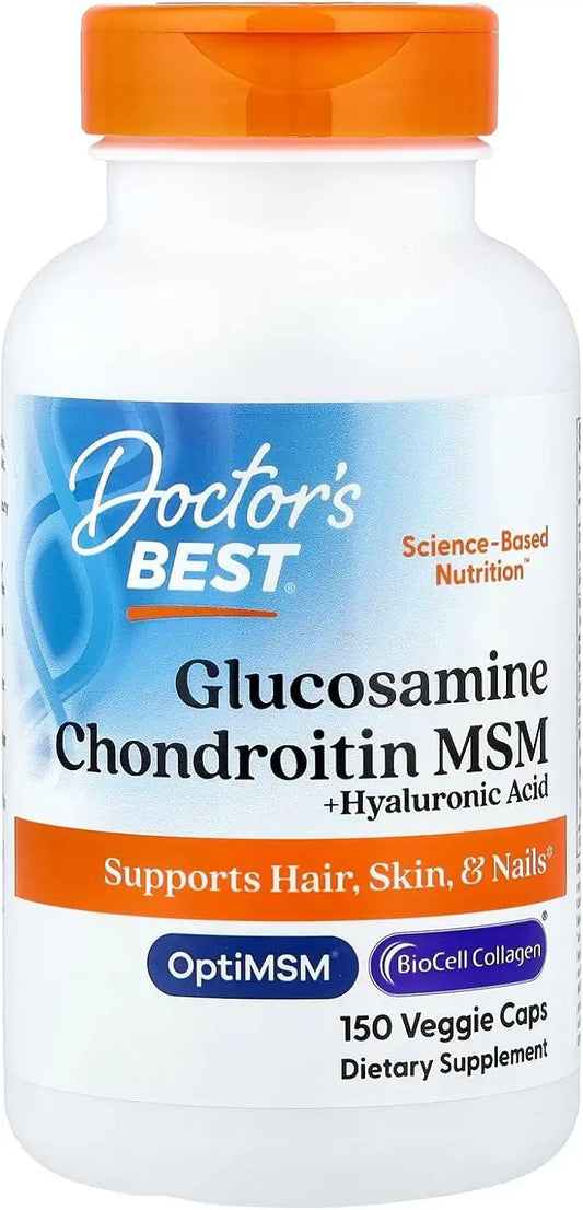 Doctor's BEST Glucosamine Chondroitin MSM Hyaluronic Acid, 150 Veg Capsules