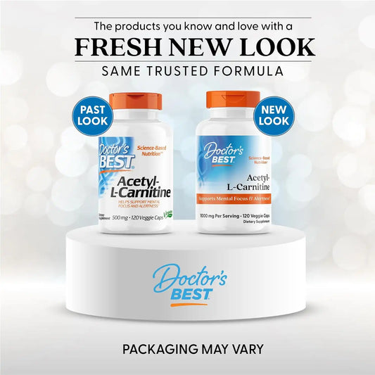 Doctors Best Acetyl-L-Carnitine 1000 mg Per Serving, 120 Veg Caps