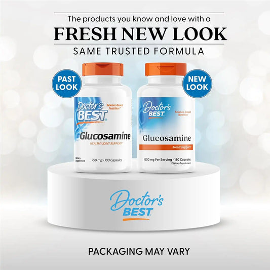 Doctor's BEST Glucosamine Supplement for Men & Women, Non GMO, 180 Caps