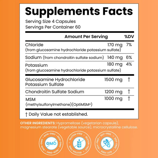 Doctor's Best Glucosamine Chondroitin MSM, Non GMO, 240 Capsules