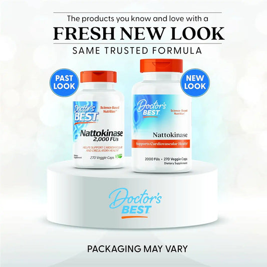 Doctor's Best Nattokinase 2000 FU Supplement, for Men & Women, 270 Veg Caps