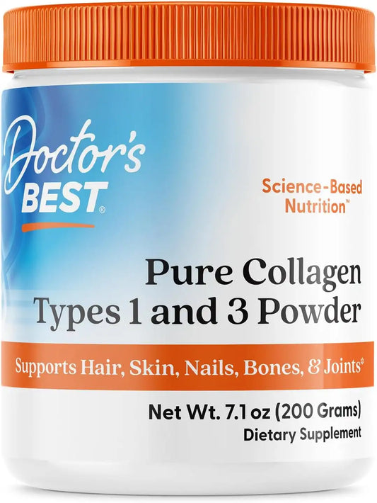 Doctor's Best Pure Collagen Powder, for Women & Men, 7.1 oz