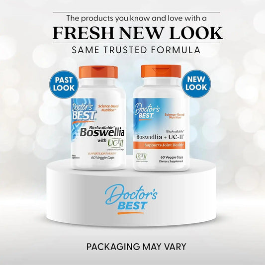 Doctor's Best Boswellia + UC-II Supplement, for Men & Women, 60 Veg Caps