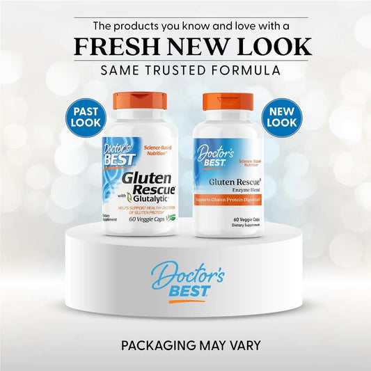 Doctor's BEST Gluten Rescue, Protease Enzyme Blend, 60 Ct Veg Caps