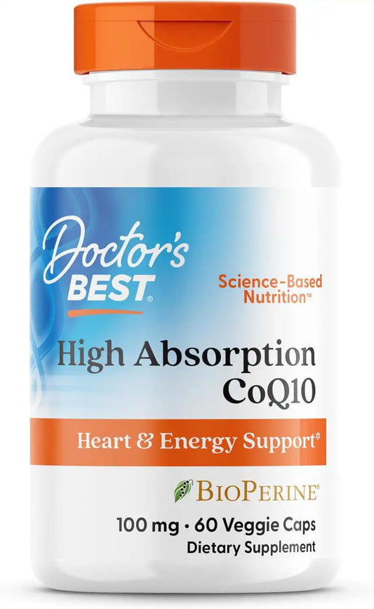 Doctor's BEST High Absorption CoQ10 with BioPerine, 60 Veg Capsules