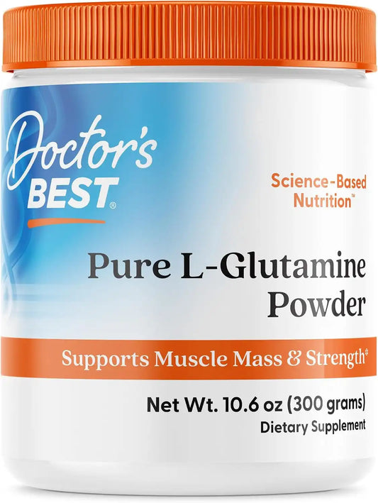 Doctors Best Pure L Glutamine Powder Supplement for Men & Women, 10.6 oz