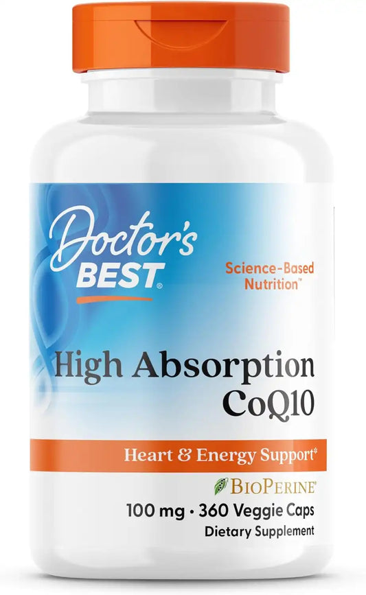 Doctor's BEST High Absorption CoQ10 100mg with BioPerine, 360 Veg Capsules