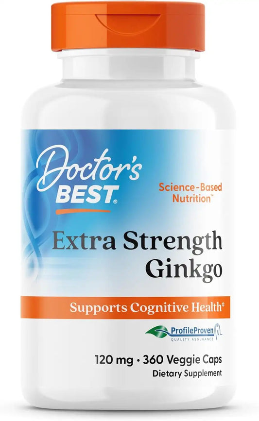Doctor's Best Extra Strength Ginkgo Biloba Capsules 120 mg, 360 Veg Caps
